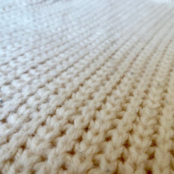 THEORY Disora B Chunky Knit Wool Blend Crew Neck Cream Sweater - Picture 7 of 9